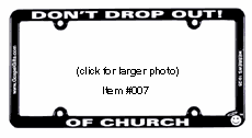Don't Drop Out! Of Church
